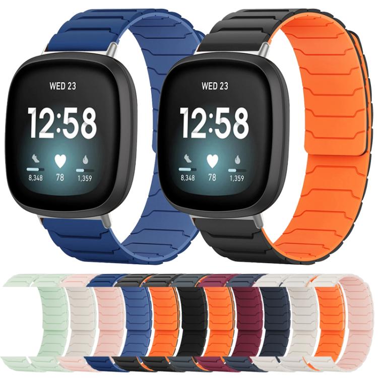 For Fitbit Versa 4 / 3 / Sense 2 / Sense xDfind Magnetic Silicone Watch Band