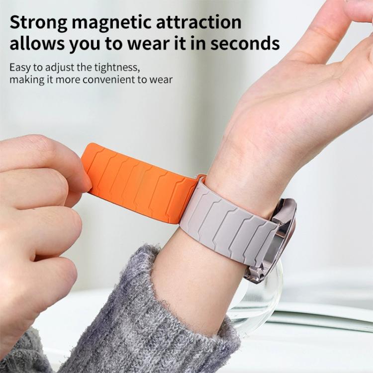 For Fitbit Versa 4 / 3 / Sense 2 / Sense xDfind Magnetic Silicone Watch Band