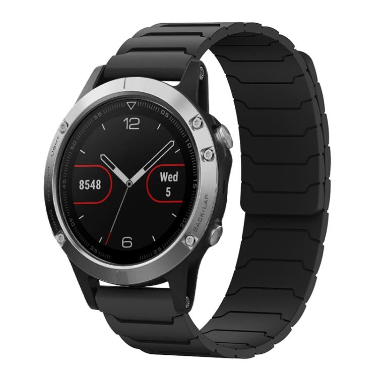 For Garmin Fenix 8/7/6/5 22mm xDfind Magnetic Silicone Watch Band