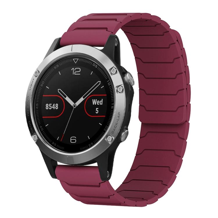For Garmin Fenix 8/7/6/5 22mm xDfind Magnetic Silicone Watch Band