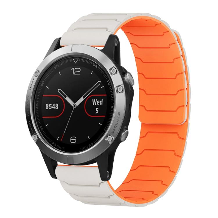 For Garmin Fenix 8/7/6/5 22mm xDfind Magnetic Silicone Watch Band