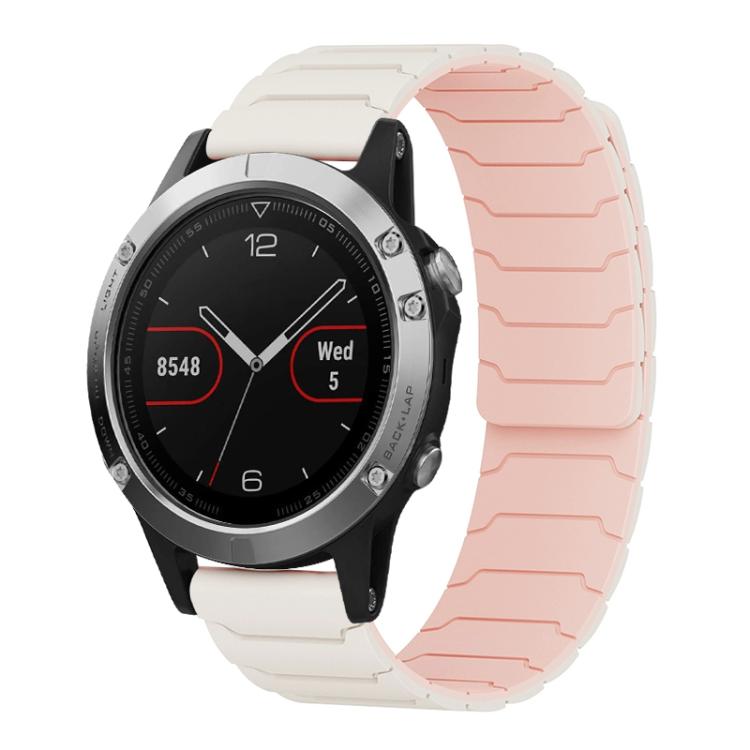 For Garmin Fenix 8/7/6/5 22mm xDfind Magnetic Silicone Watch Band