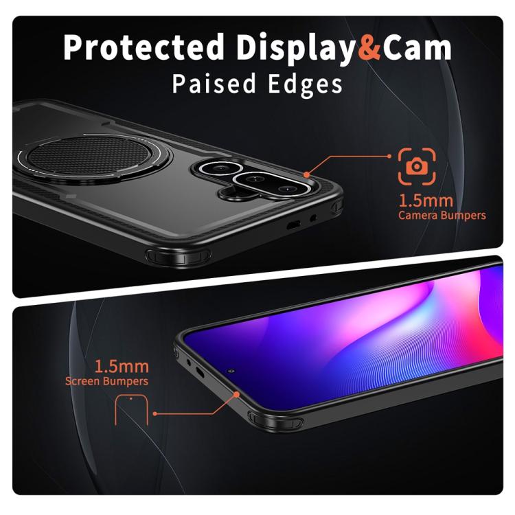 For Samsung Galaxy M56 5G / F56 5G Metal 360 Degree Rotation Holder MagSafe Phone Case