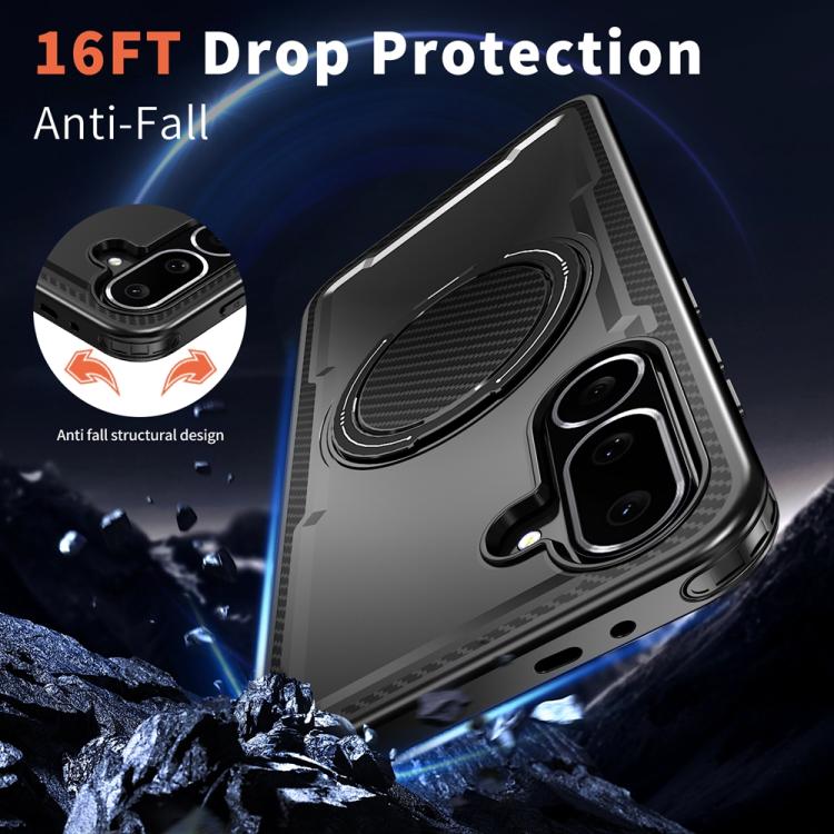 For Samsung Galaxy M56 5G / F56 5G Metal 360 Degree Rotation Holder MagSafe Phone Case