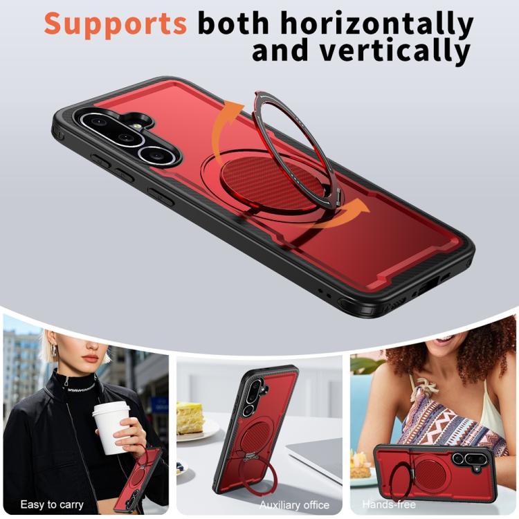 For Samsung Galaxy M56 5G / F56 5G Metal 360 Degree Rotation Holder MagSafe Phone Case