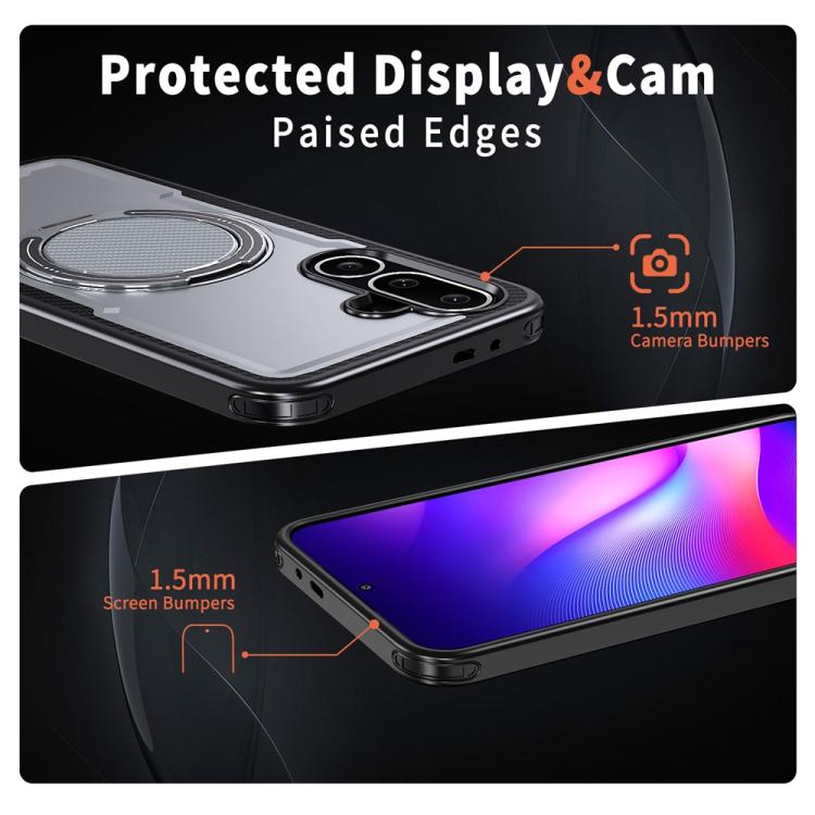 For Samsung Galaxy M56 5G / F56 5G Metal 360 Degree Rotation Holder MagSafe Phone Case