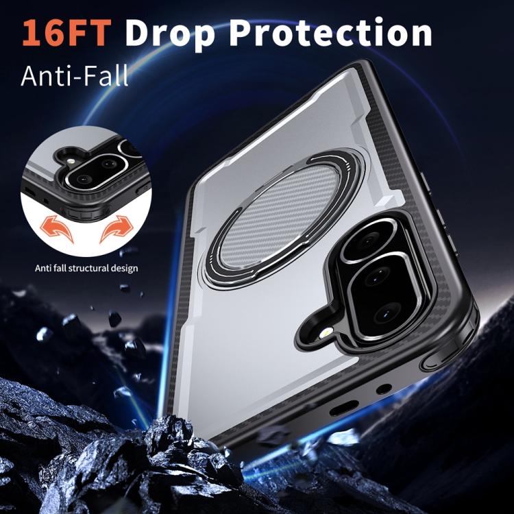 For Samsung Galaxy M56 5G / F56 5G Metal 360 Degree Rotation Holder MagSafe Phone Case