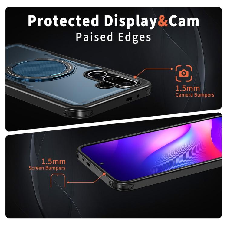 For Samsung Galaxy M56 5G / F56 5G Metal 360 Degree Rotation Holder MagSafe Phone Case
