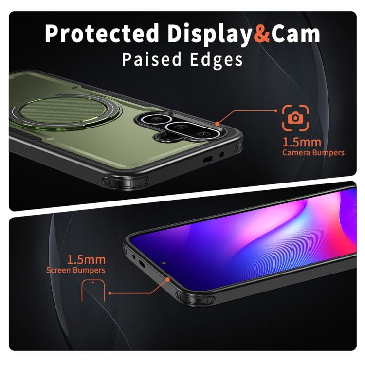 For Samsung Galaxy M56 5G / F56 5G Metal 360 Degree Rotation Holder MagSafe Phone Case