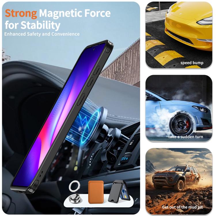 For Samsung Galaxy M56 5G / F56 5G Metal 360 Degree Rotation Holder MagSafe Phone Case