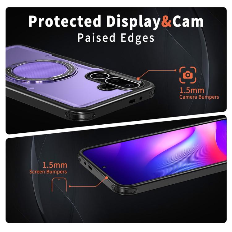 For Samsung Galaxy M56 5G / F56 5G Metal 360 Degree Rotation Holder MagSafe Phone Case