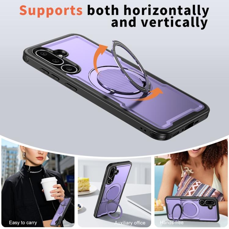 For Samsung Galaxy M56 5G / F56 5G Metal 360 Degree Rotation Holder MagSafe Phone Case