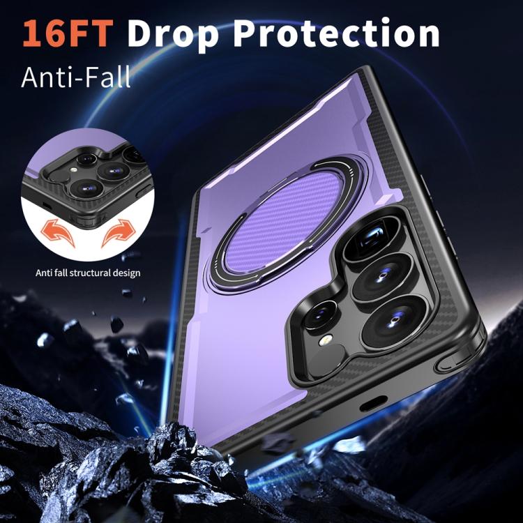 For Samsung Galaxy S25 Ultra 5G Metal 360 Degree Rotation Holder MagSafe Phone Case