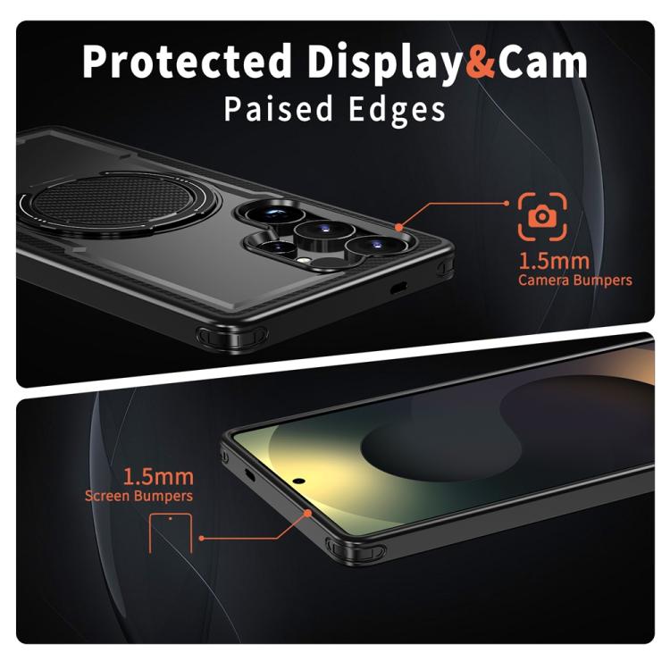 For Samsung Galaxy S24 Ultra 5G Metal 360 Degree Rotation Holder MagSafe Phone Case