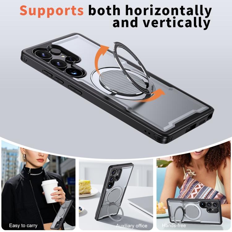 For Samsung Galaxy S24 Ultra 5G Metal 360 Degree Rotation Holder MagSafe Phone Case