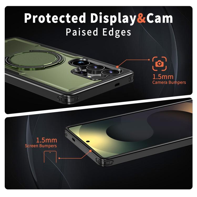For Samsung Galaxy S24 Ultra 5G Metal 360 Degree Rotation Holder MagSafe Phone Case