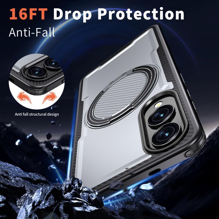 For Samsung Galaxy S25 Edge 5G Metal 360 Degree Rotation Holder MagSafe Phone Case
