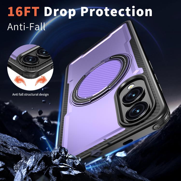 For Samsung Galaxy S25 Edge 5G Metal 360 Degree Rotation Holder MagSafe Phone Case