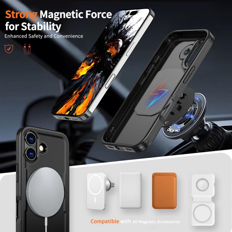 For iPhone 17 Metal 360 Degree Rotation Holder MagSafe Phone Case