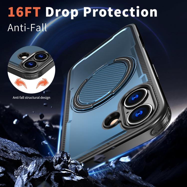 For iPhone 17 Metal 360 Degree Rotation Holder MagSafe Phone Case