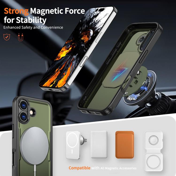 For iPhone 17 Metal 360 Degree Rotation Holder MagSafe Phone Case
