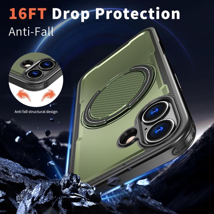 For iPhone 17 Metal 360 Degree Rotation Holder MagSafe Phone Case