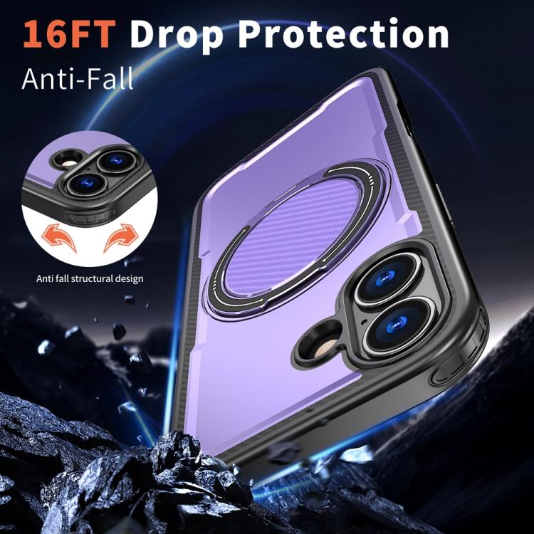 For iPhone 17 Metal 360 Degree Rotation Holder MagSafe Phone Case