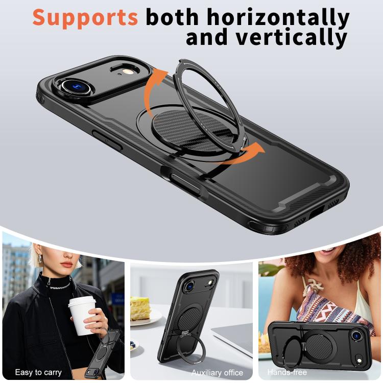 For iPhone Air Metal 360 Degree Rotation Holder MagSafe Phone Case