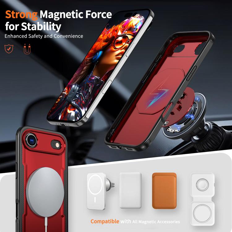 For iPhone Air Metal 360 Degree Rotation Holder MagSafe Phone Case