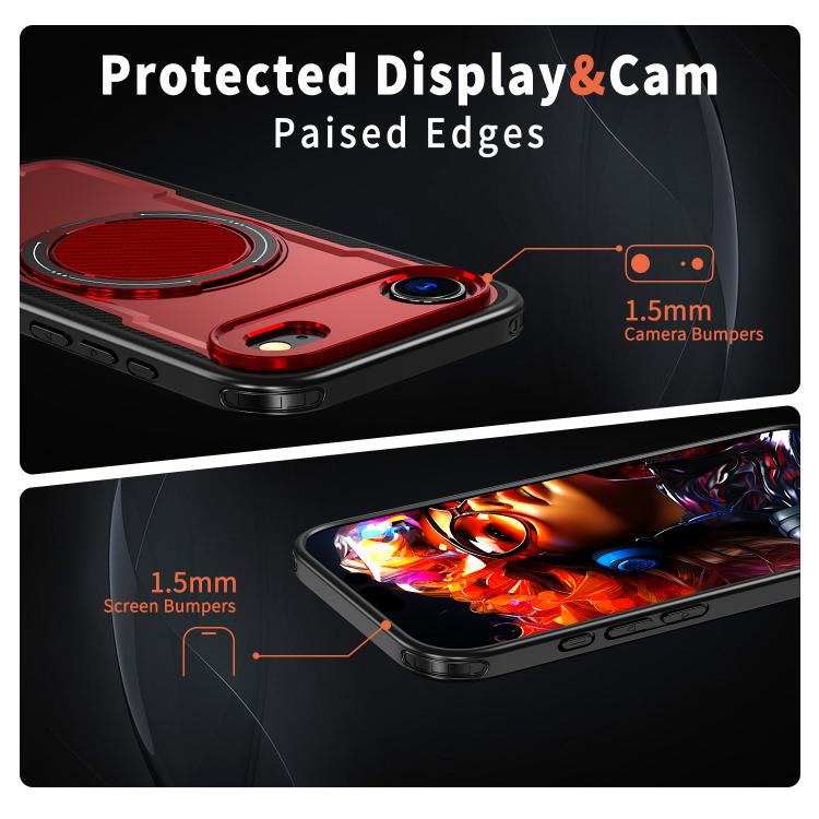 For iPhone Air Metal 360 Degree Rotation Holder MagSafe Phone Case