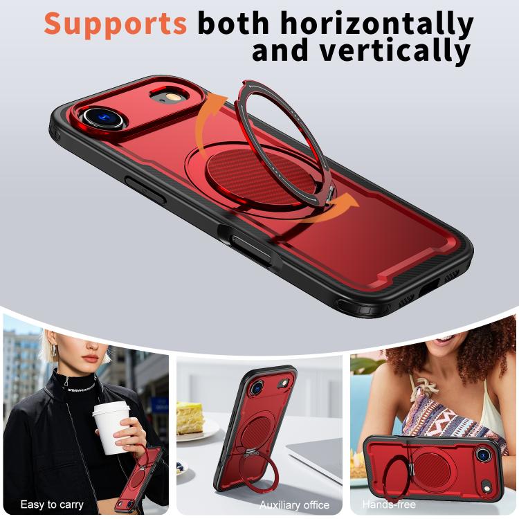 For iPhone Air Metal 360 Degree Rotation Holder MagSafe Phone Case