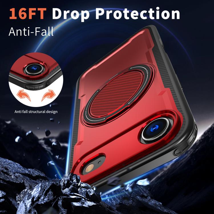 For iPhone Air Metal 360 Degree Rotation Holder MagSafe Phone Case