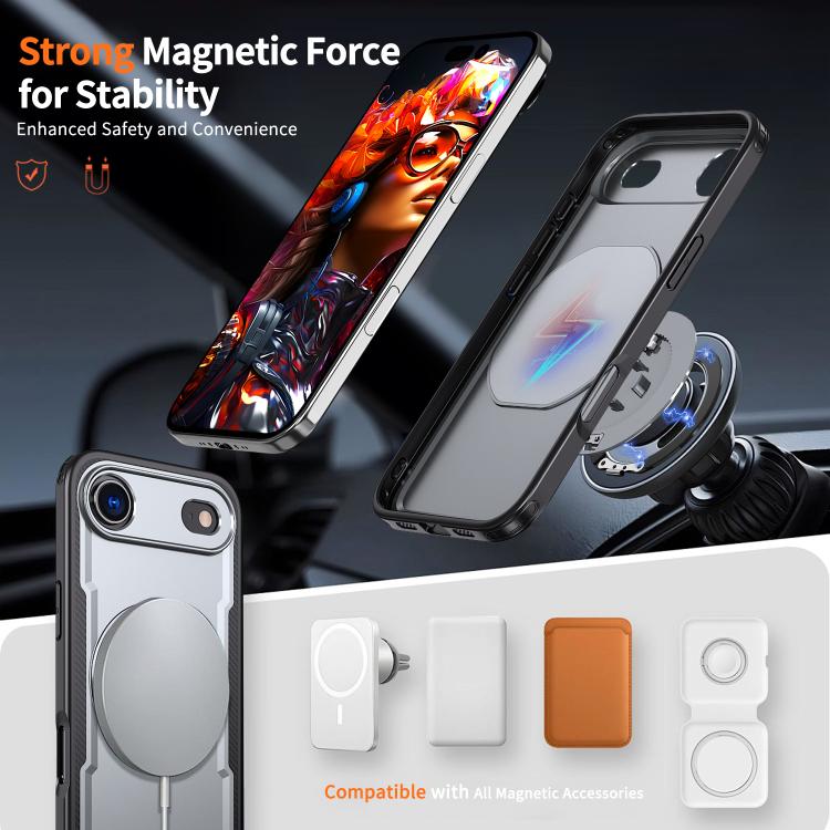 For iPhone Air Metal 360 Degree Rotation Holder MagSafe Phone Case