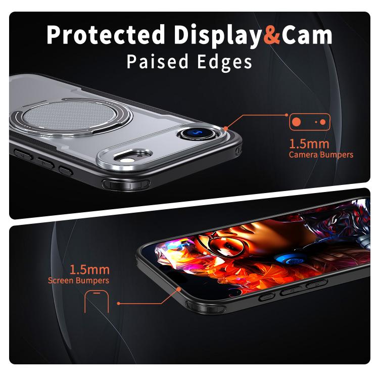 For iPhone Air Metal 360 Degree Rotation Holder MagSafe Phone Case