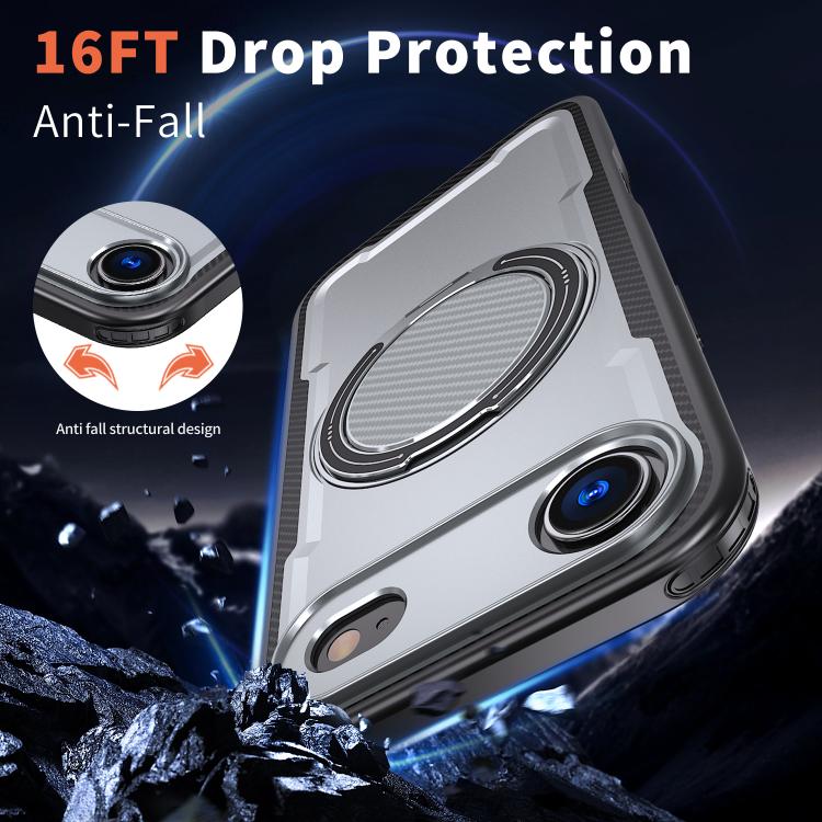 For iPhone Air Metal 360 Degree Rotation Holder MagSafe Phone Case
