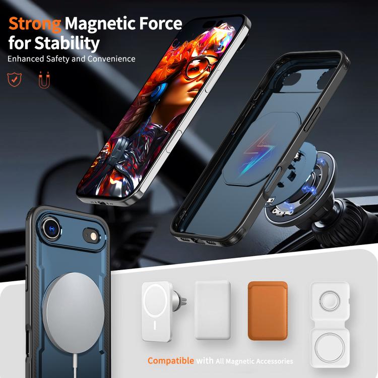 For iPhone Air Metal 360 Degree Rotation Holder MagSafe Phone Case