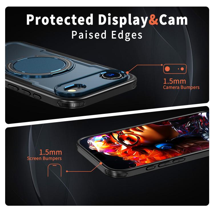 For iPhone Air Metal 360 Degree Rotation Holder MagSafe Phone Case