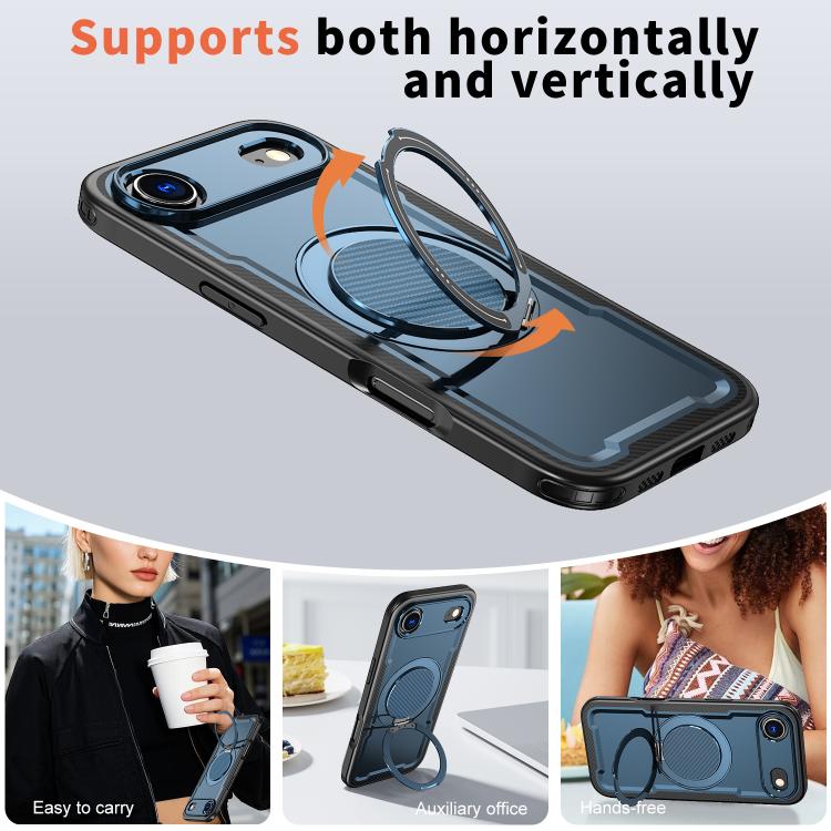 For iPhone Air Metal 360 Degree Rotation Holder MagSafe Phone Case