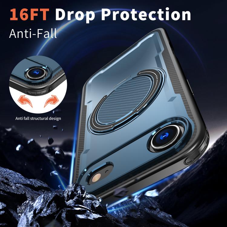 For iPhone Air Metal 360 Degree Rotation Holder MagSafe Phone Case