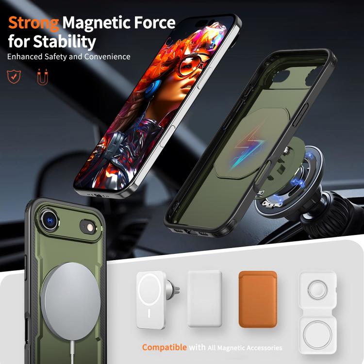 For iPhone Air Metal 360 Degree Rotation Holder MagSafe Phone Case