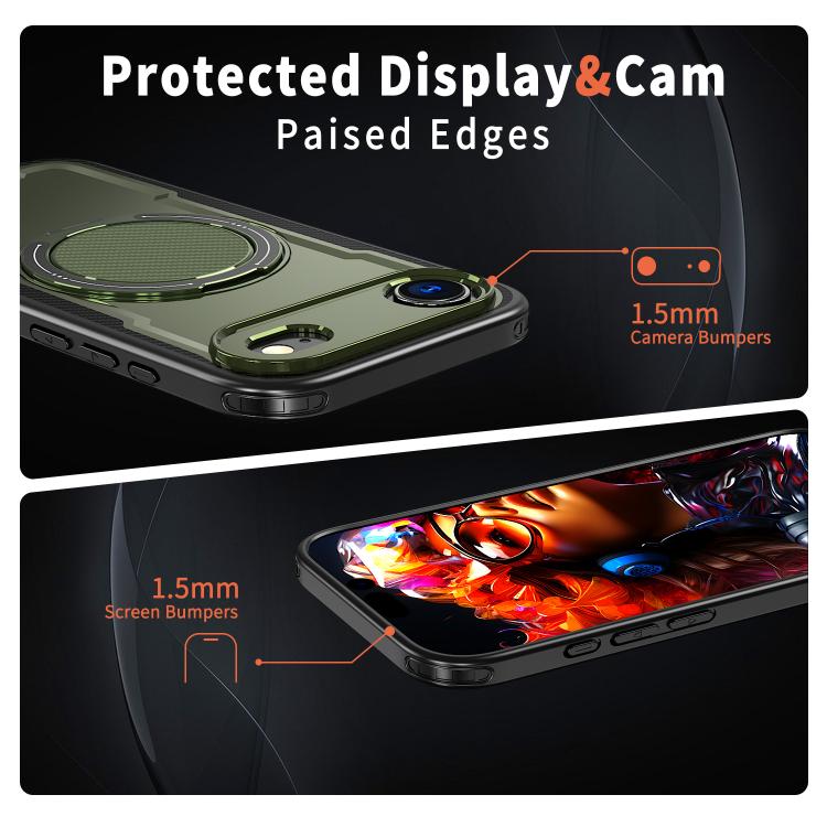 For iPhone Air Metal 360 Degree Rotation Holder MagSafe Phone Case
