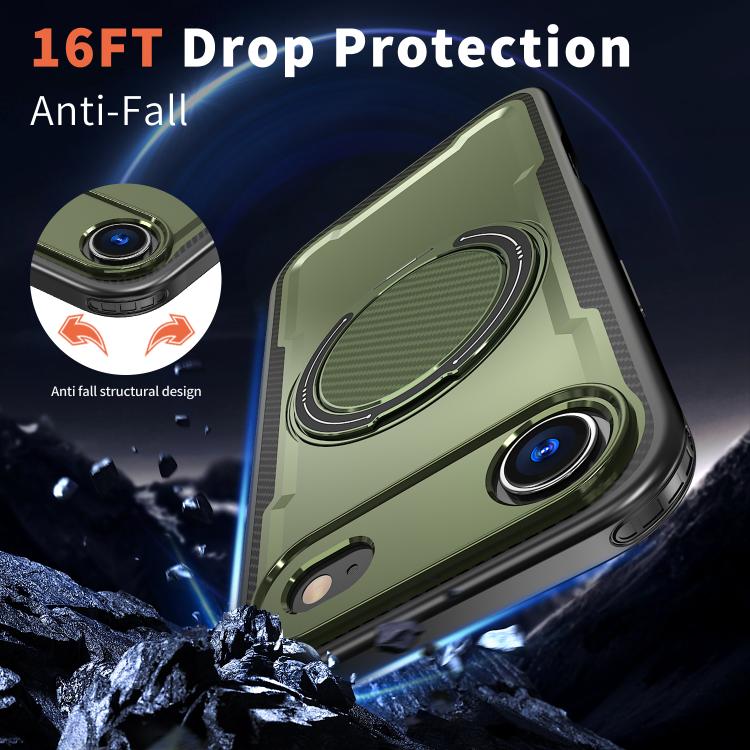 For iPhone Air Metal 360 Degree Rotation Holder MagSafe Phone Case