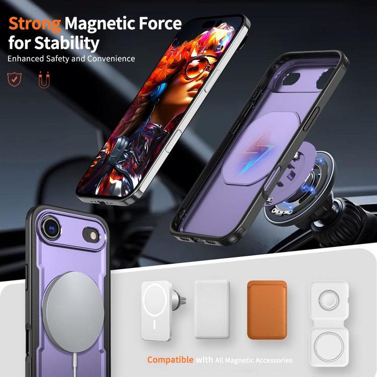 For iPhone Air Metal 360 Degree Rotation Holder MagSafe Phone Case