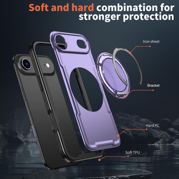 For iPhone Air Metal 360 Degree Rotation Holder MagSafe Phone Case