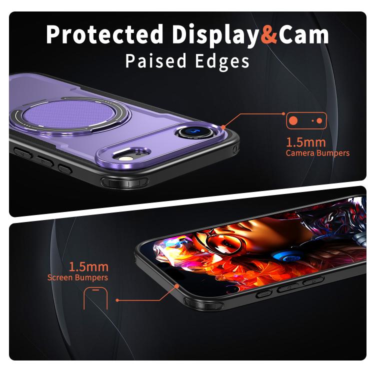 For iPhone Air Metal 360 Degree Rotation Holder MagSafe Phone Case