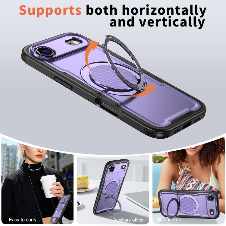 For iPhone Air Metal 360 Degree Rotation Holder MagSafe Phone Case