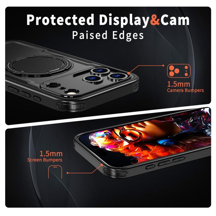 For iPhone 17 Pro Metal 360 Degree Rotation Holder MagSafe Phone Case
