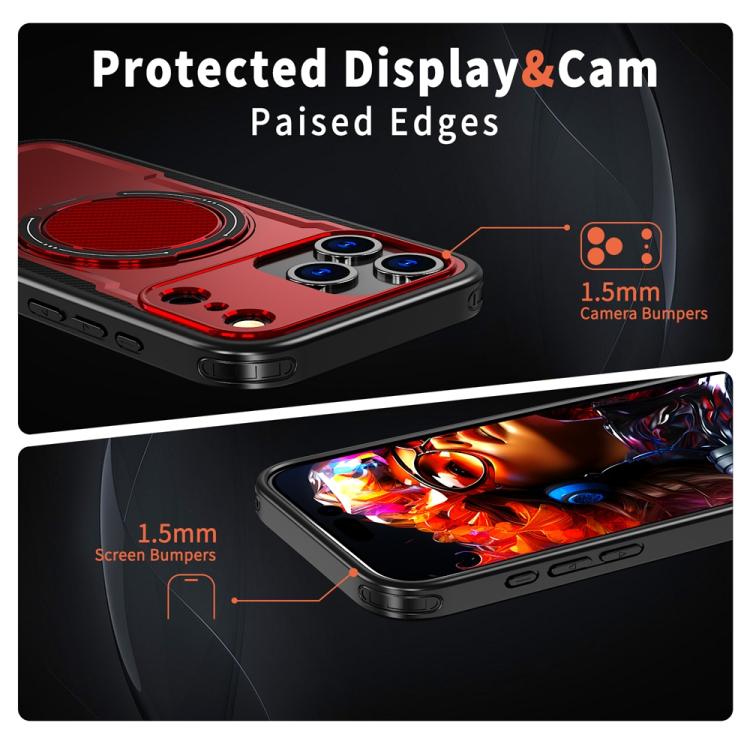 For iPhone 17 Pro Metal 360 Degree Rotation Holder MagSafe Phone Case