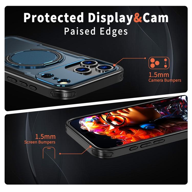 For iPhone 17 Pro Metal 360 Degree Rotation Holder MagSafe Phone Case