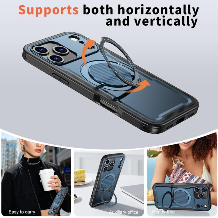 For iPhone 17 Pro Metal 360 Degree Rotation Holder MagSafe Phone Case